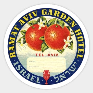 Ramat Aviv Garden Hotel Israel - Luggage Label Sticker